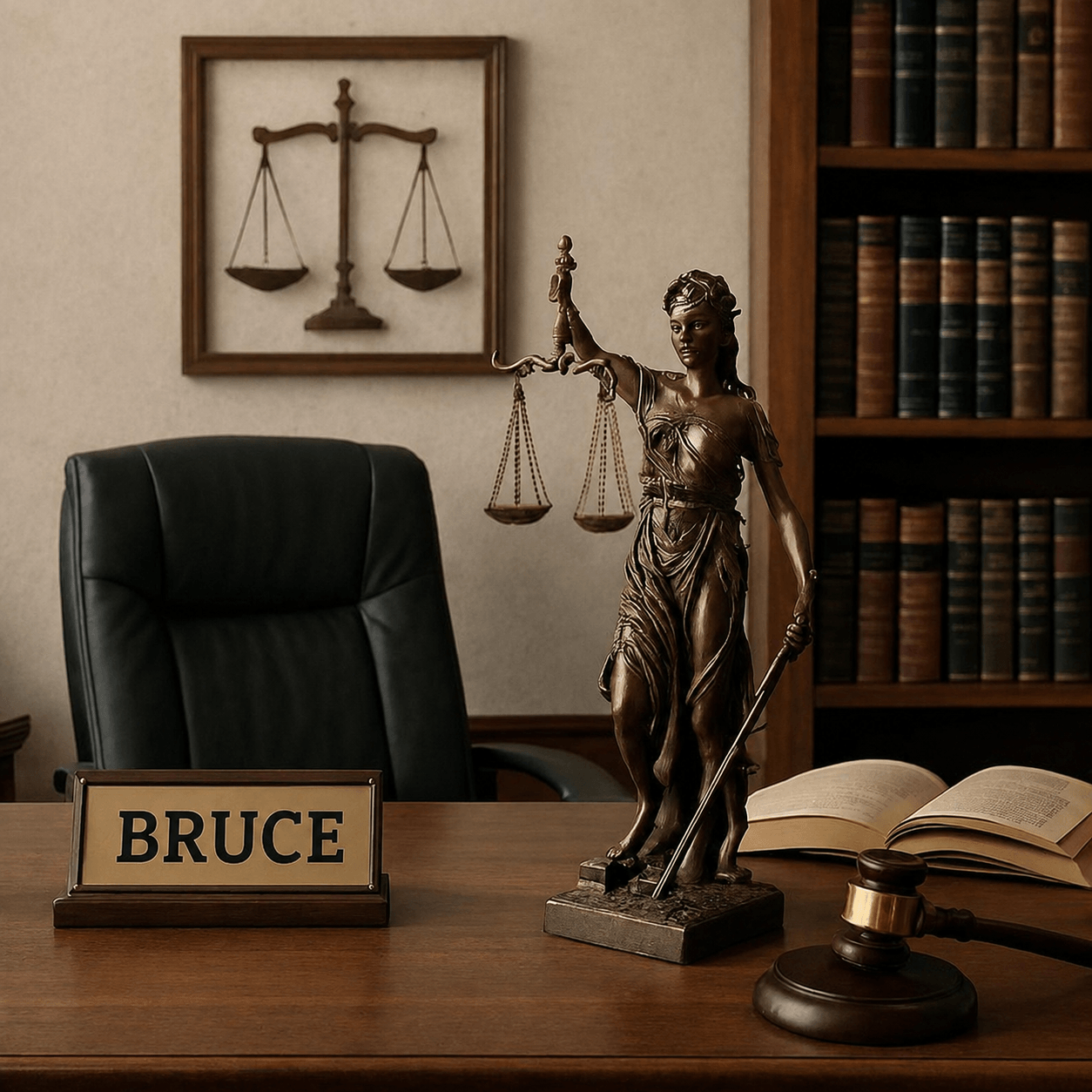 Bruce Moore office and legal library
